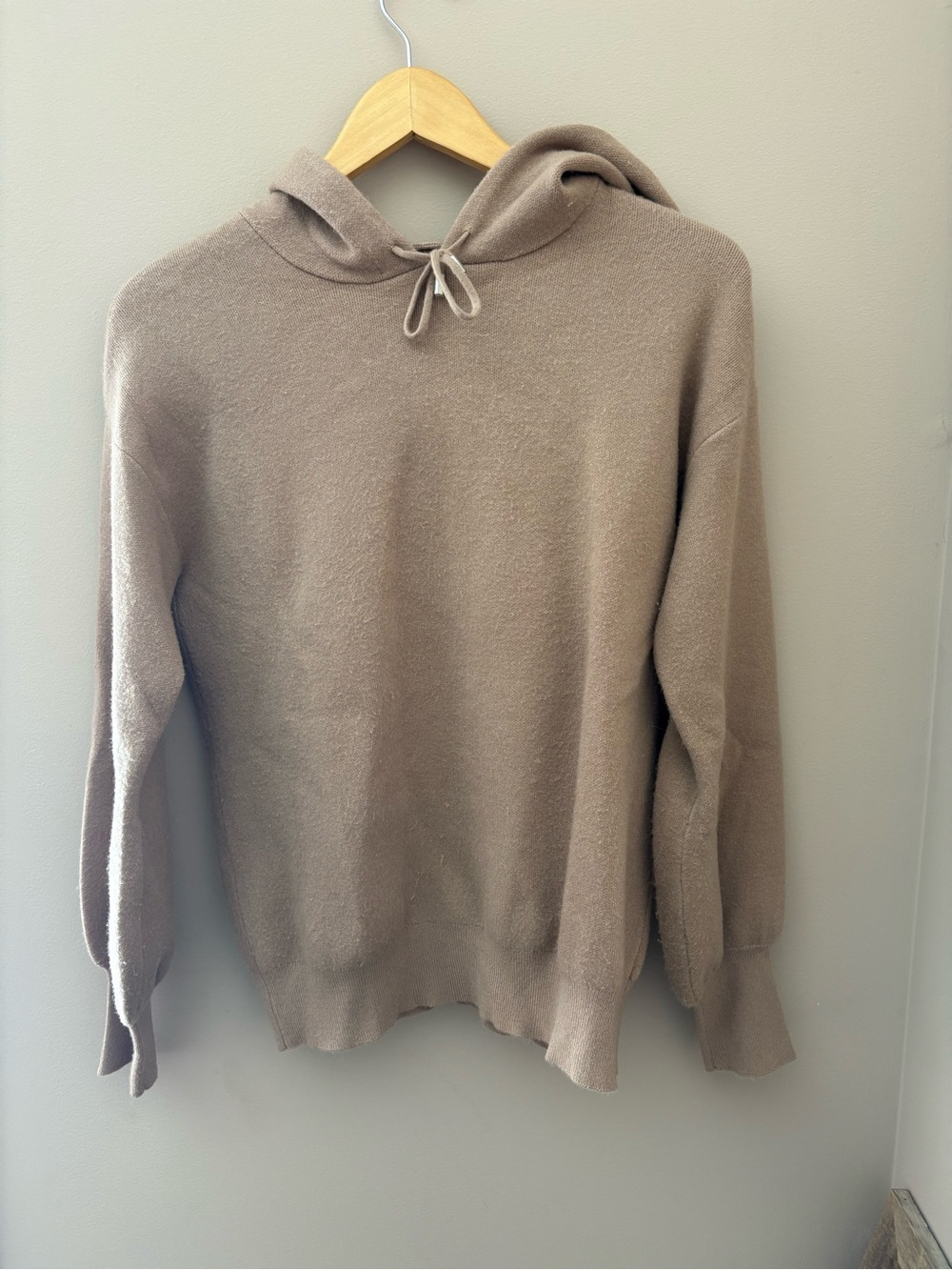 Women's Cozy Drawstring Pullover Sweater - White and Brown bundle - Picture 4 of 6
